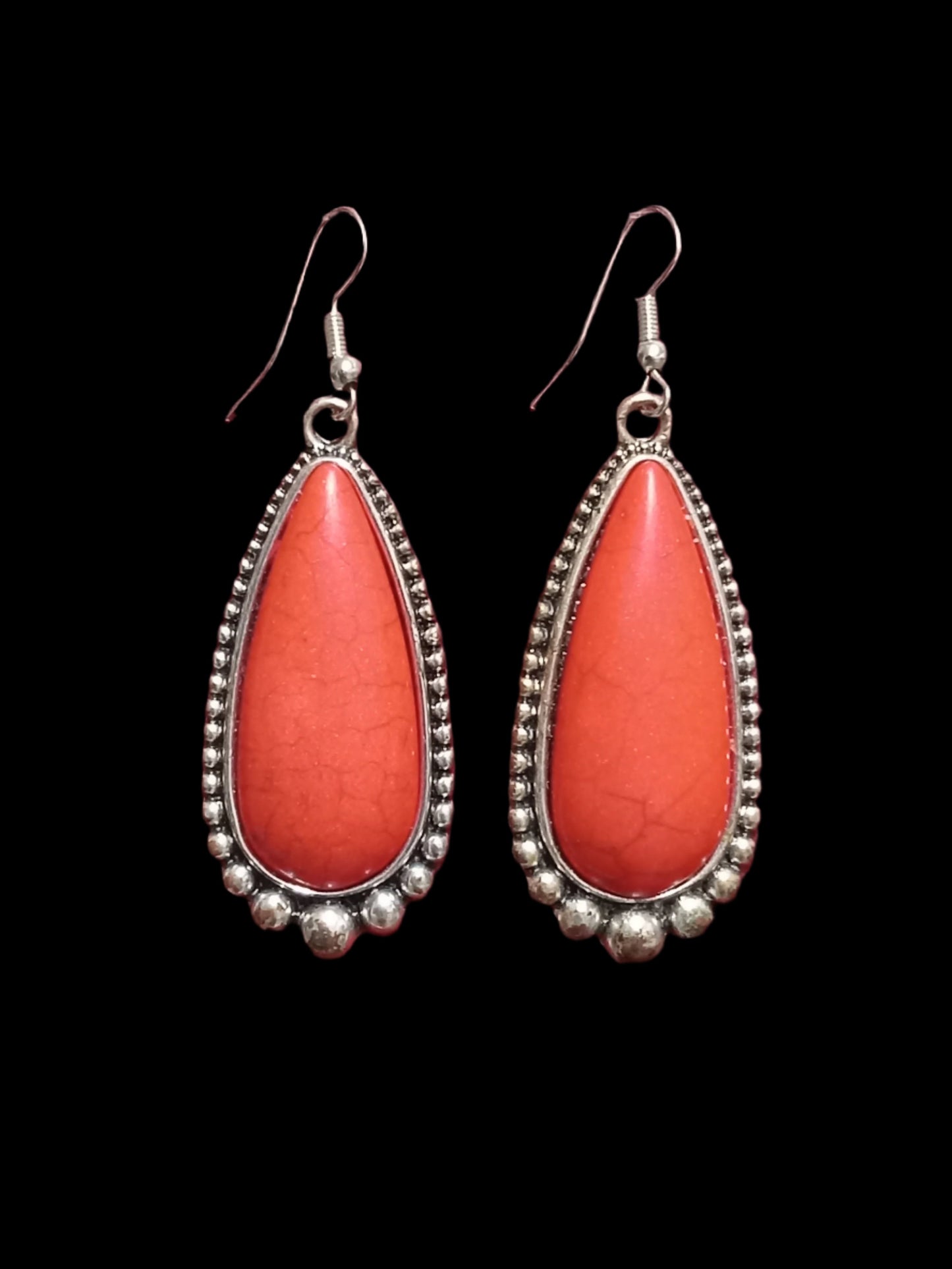 Crimson Teardrop Earrings