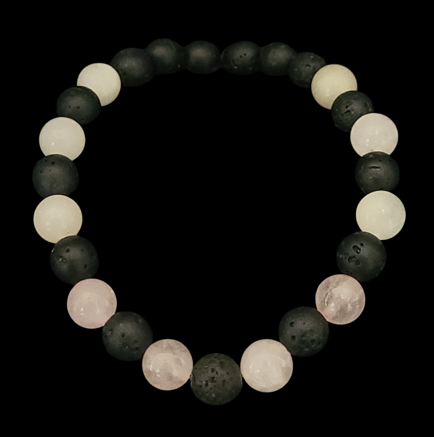 Lava Stone & Rose Quartz Bracelet