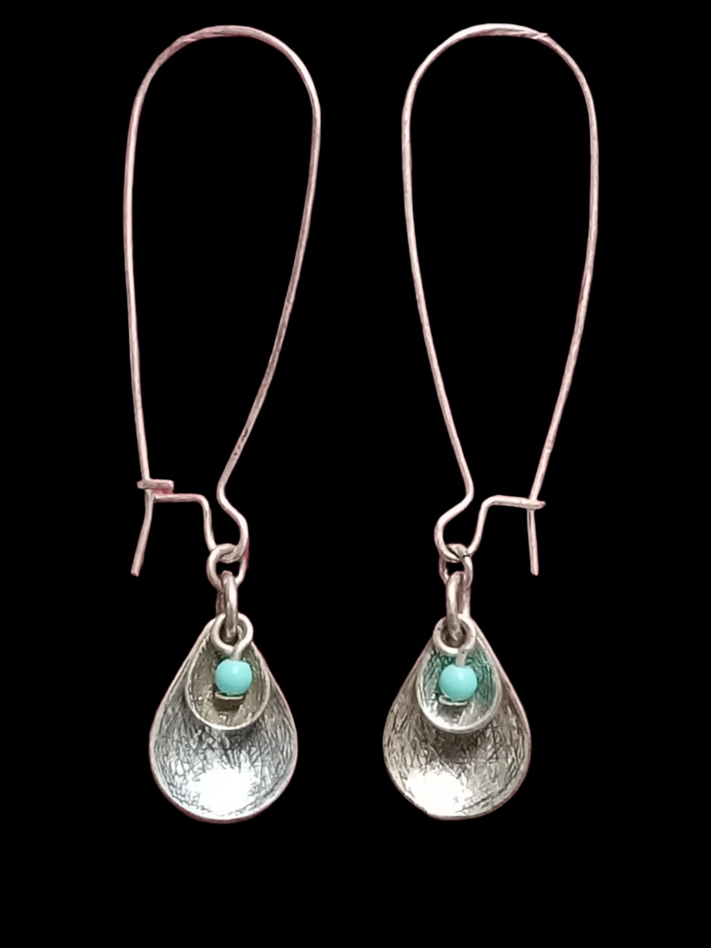 Long Dangle Silver Earrings