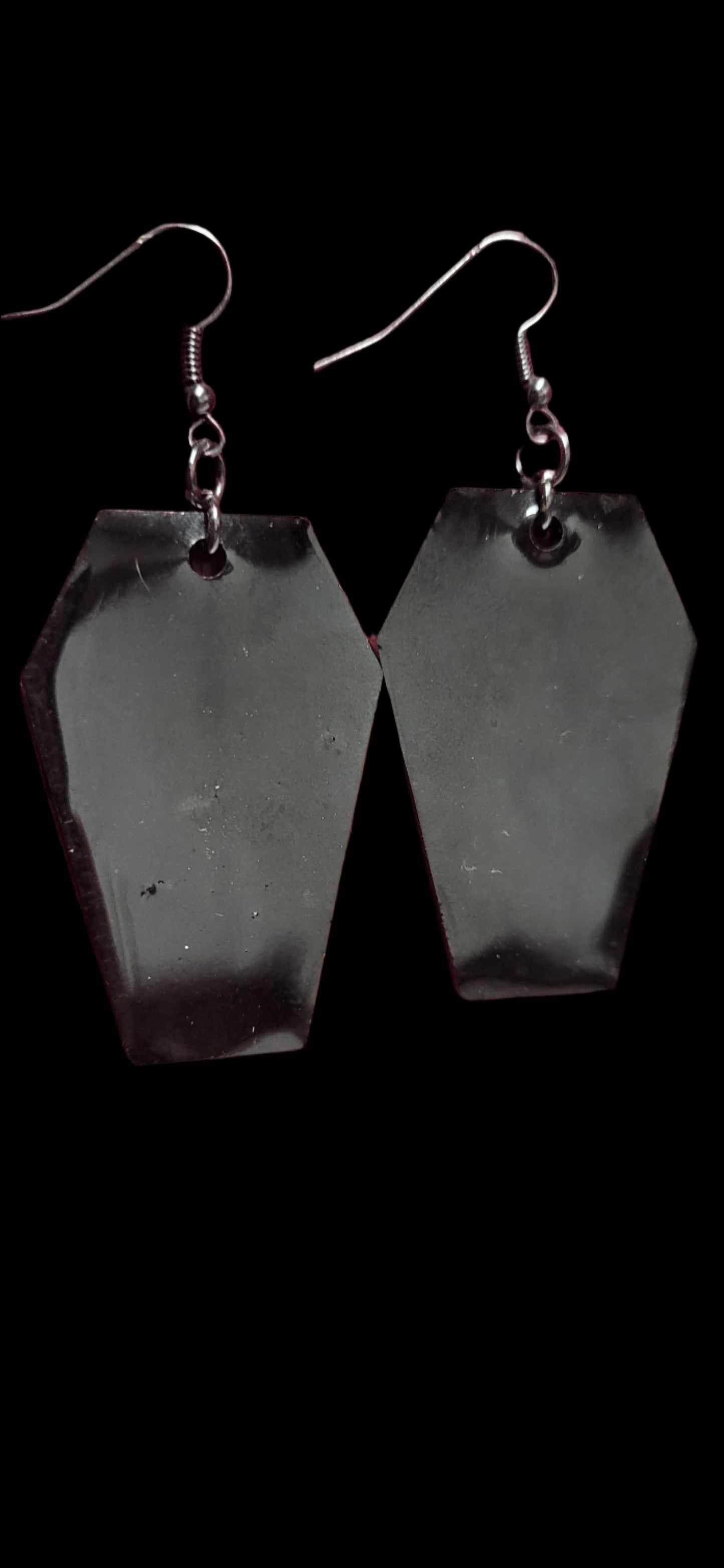 Resin Coffin Earrings