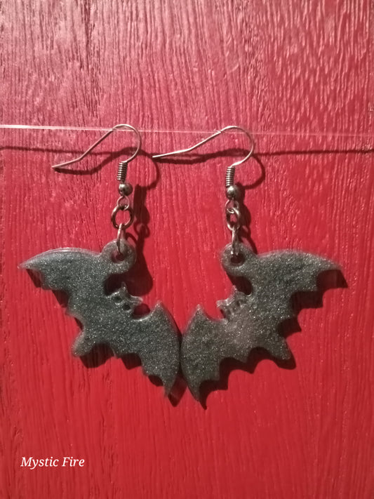 Resin Bat Earrings