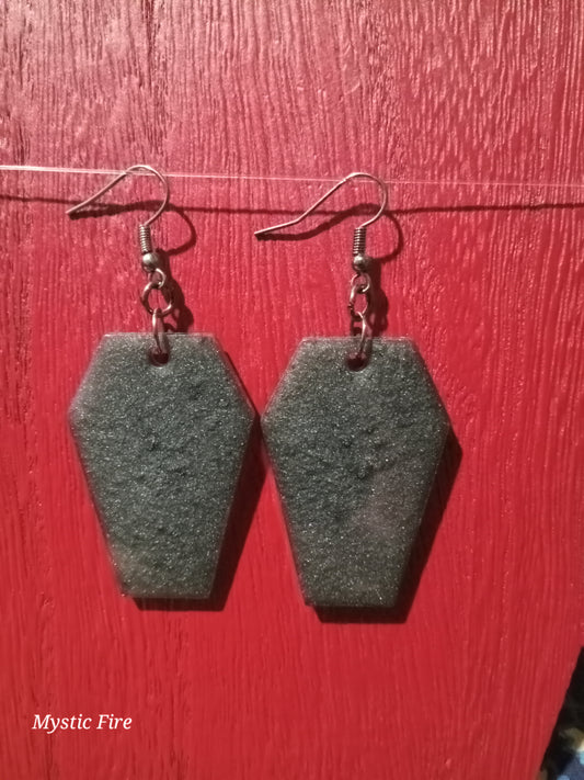 Resin Coffin Earrings