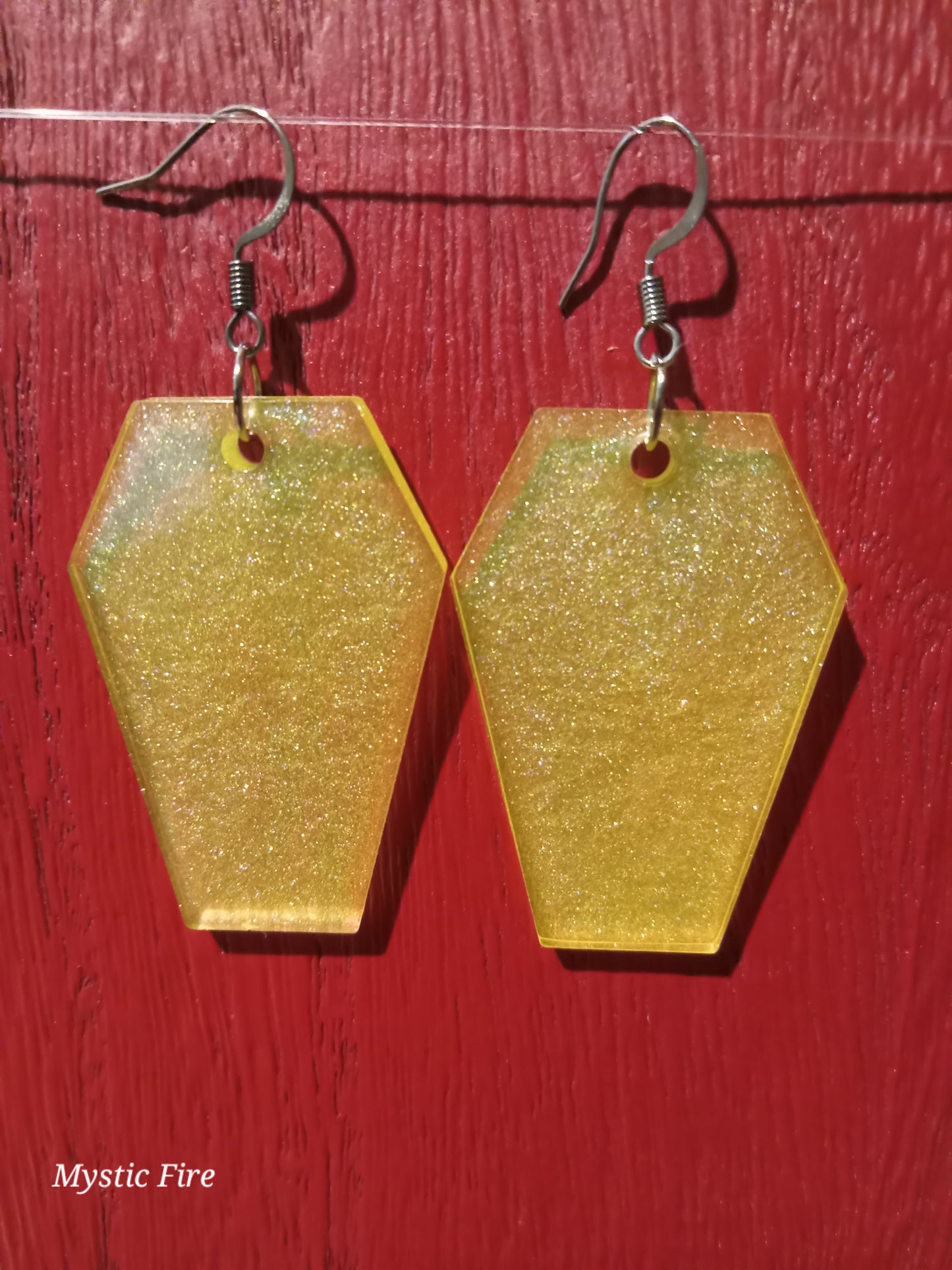 Resin Coffin Earrings