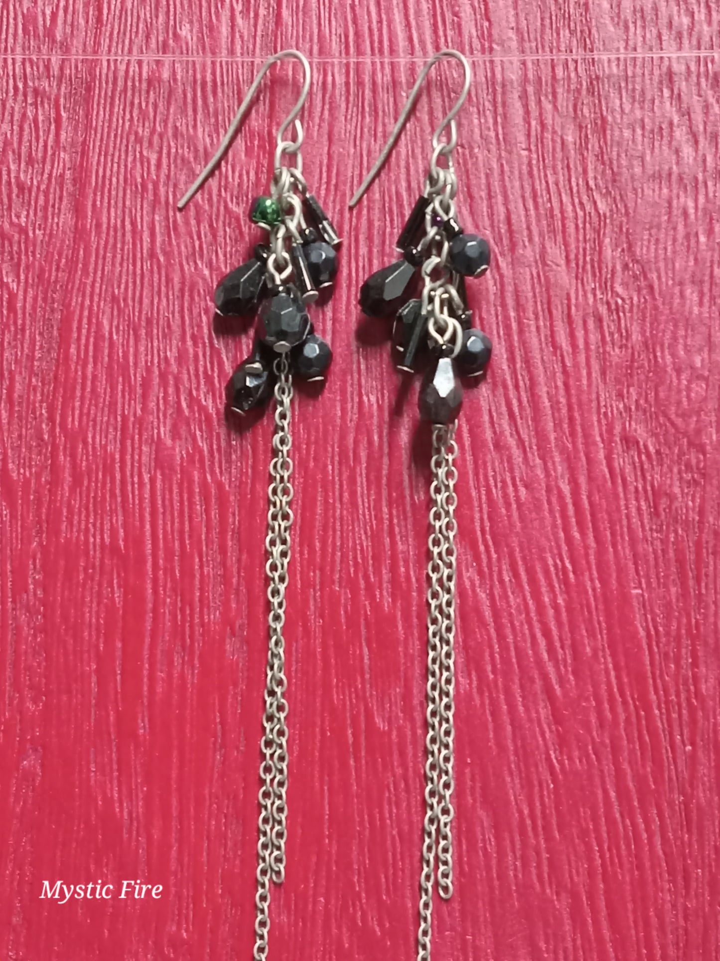 Onyx Chains Earrings