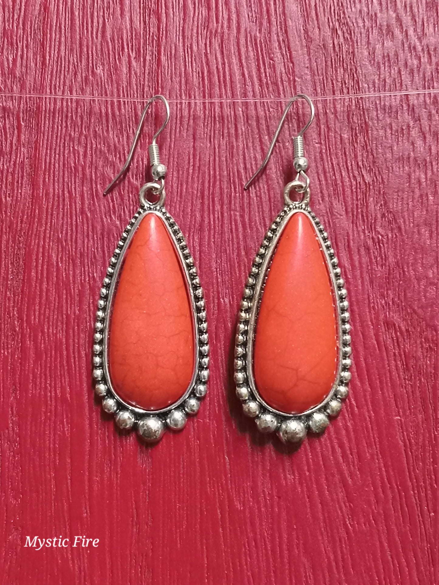 Crimson Teardrop Earrings