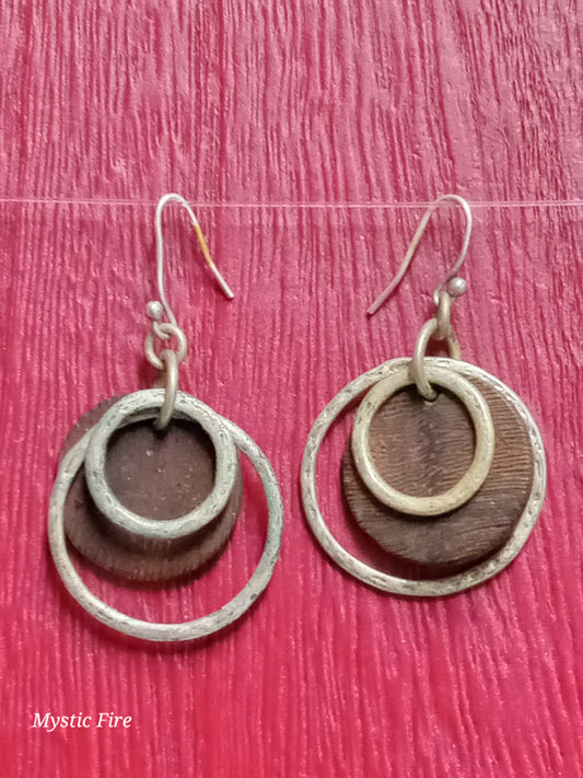 Wooden Circles Earrings