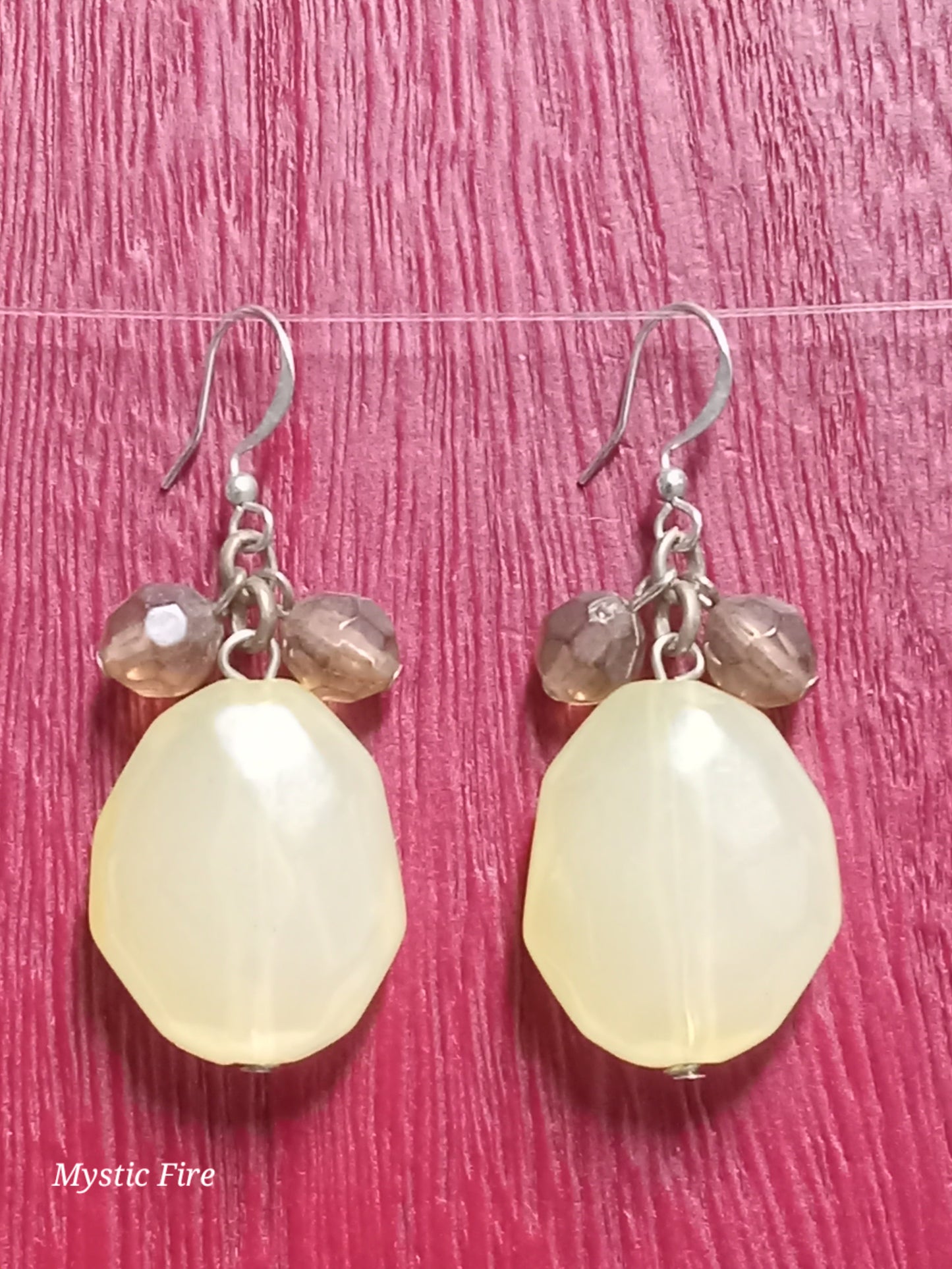 Yellow Chalcedony Earrings