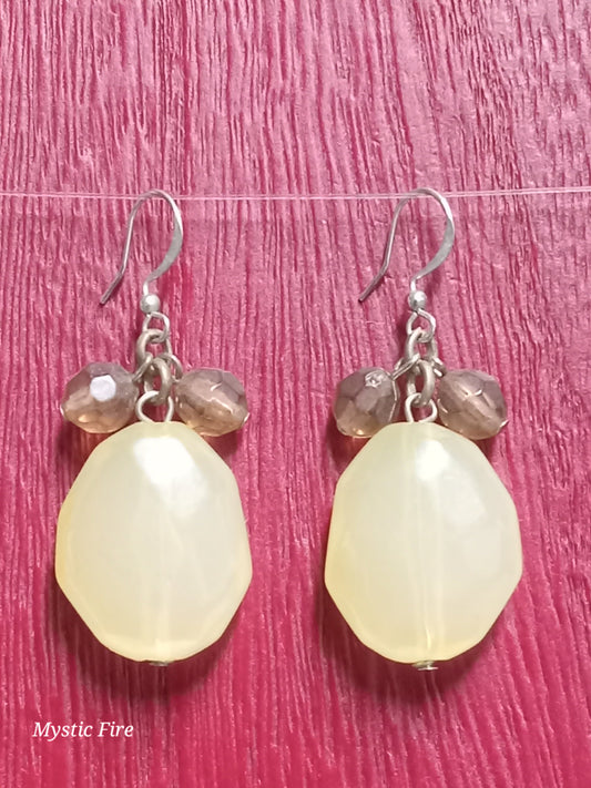 Yellow Chalcedony Earrings