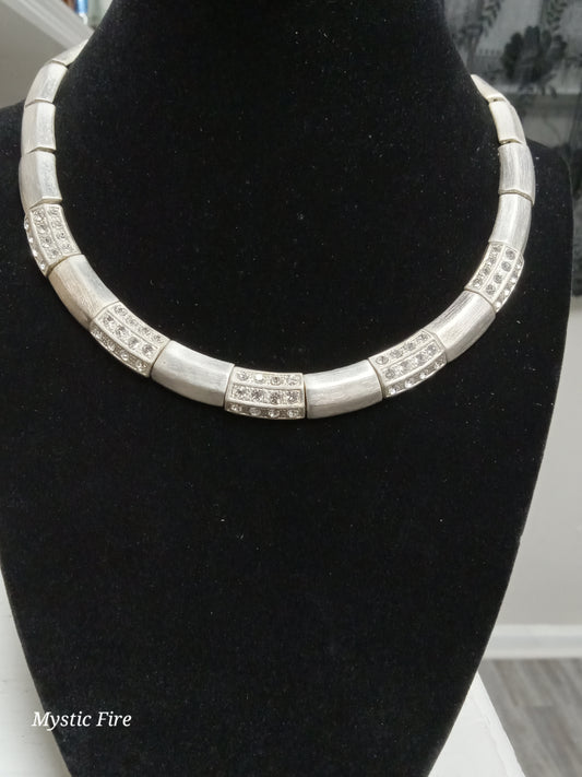 Diamonds and Silver Collar