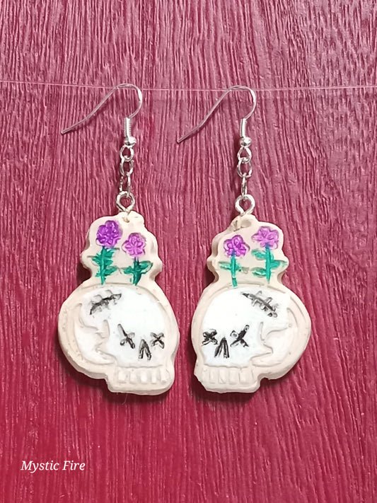 Clay Skulls Earrings