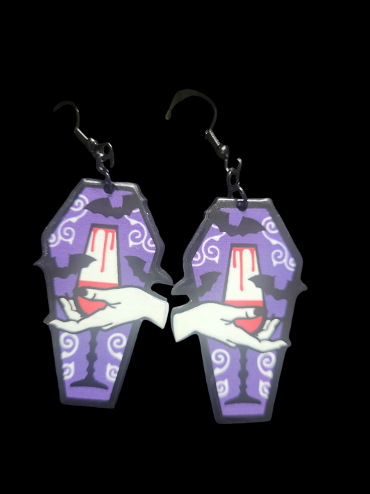Mystical Coffin Earrings