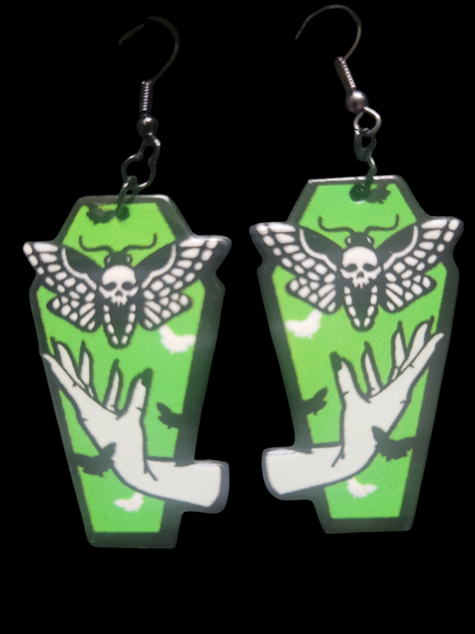 Mystical Coffin Earrings