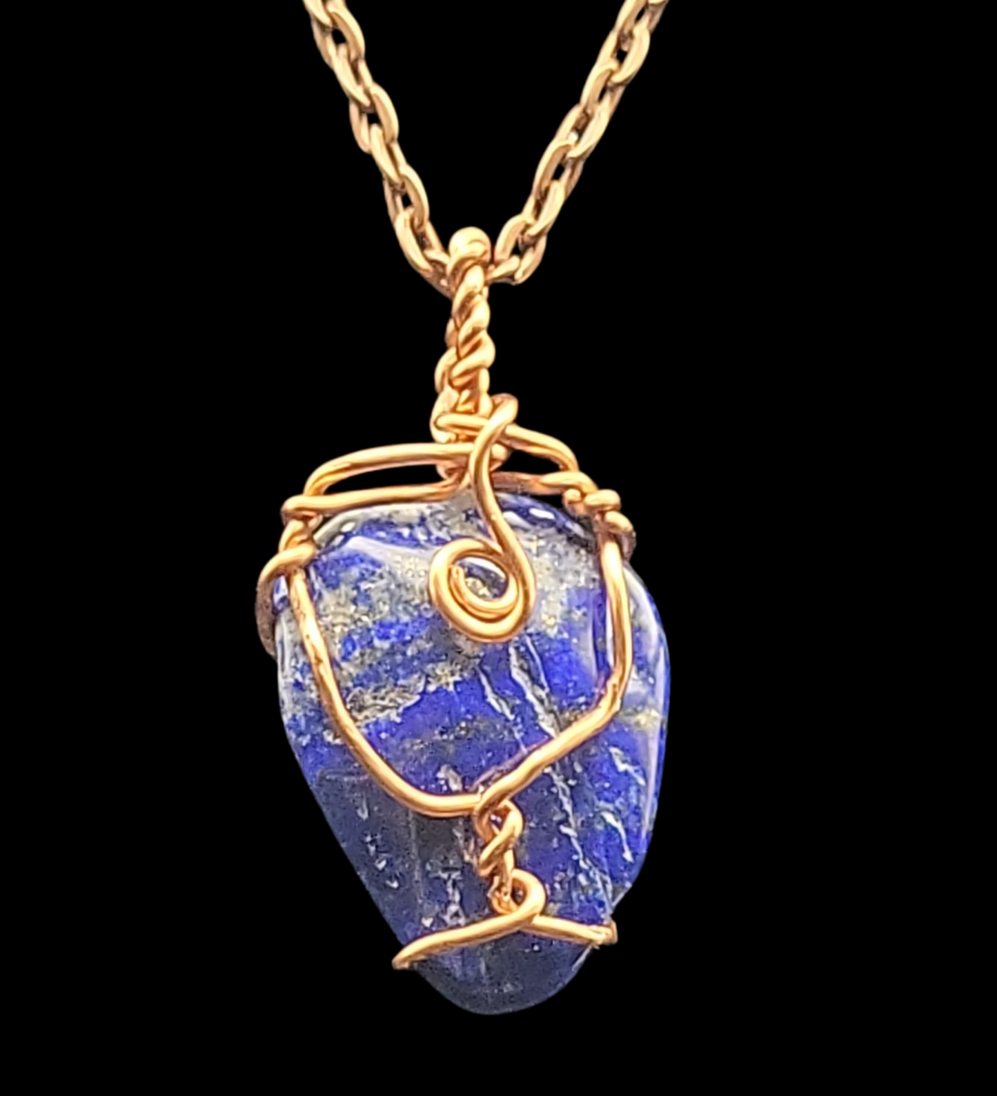 Wrapped Lapis Necklace