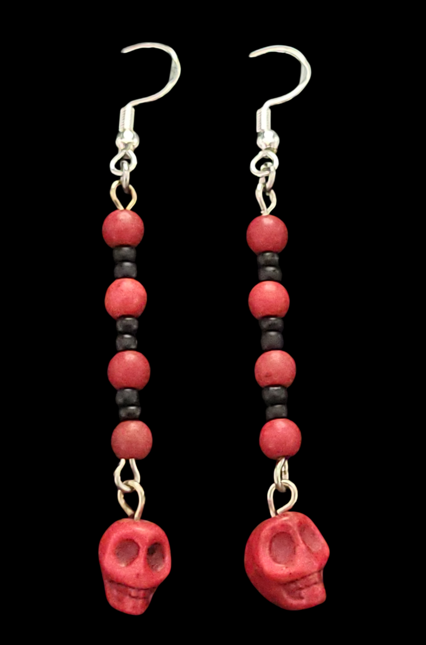 Beaded Skull Earrings