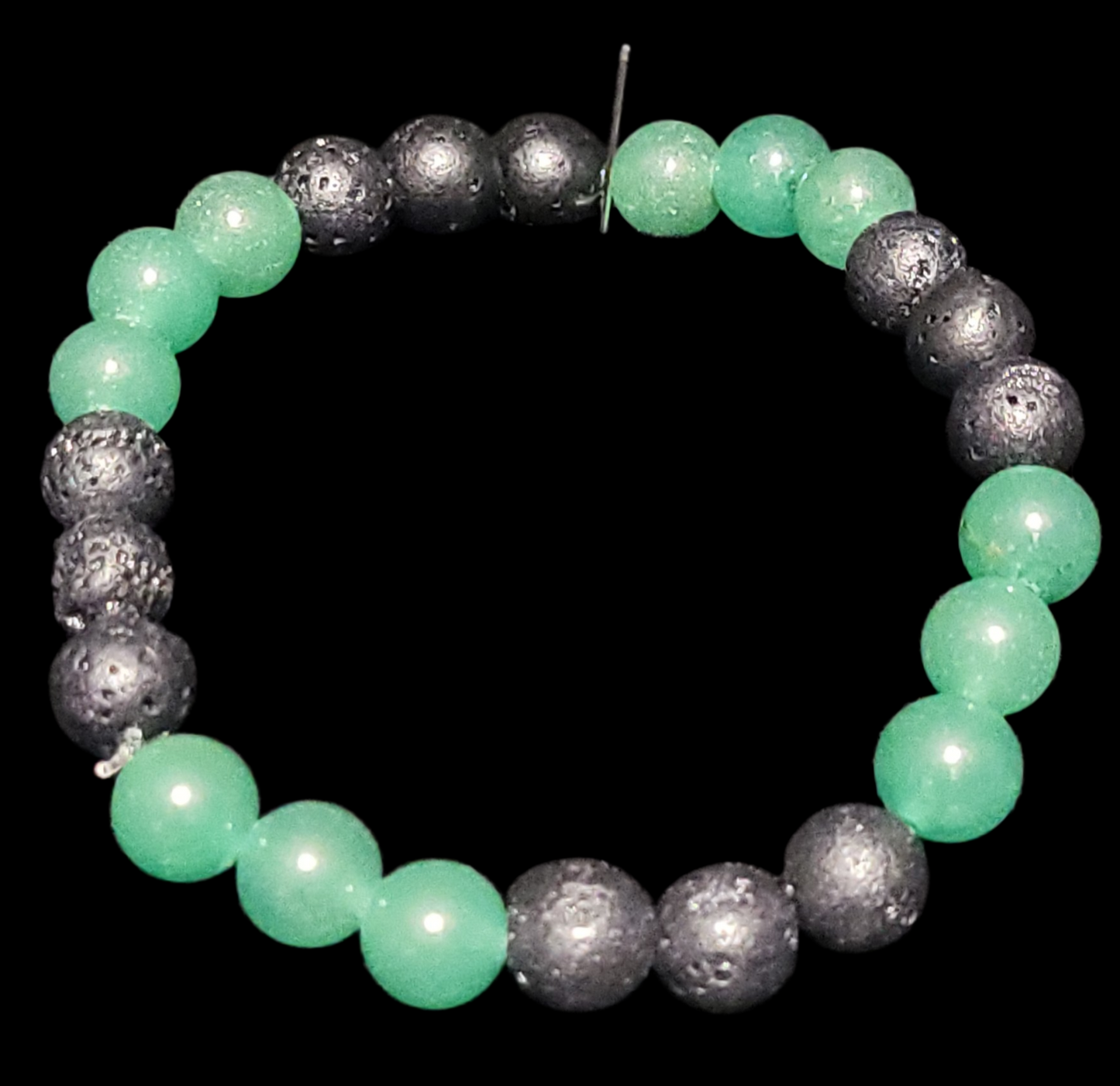 Lava Stone & Aventurine Bracelet