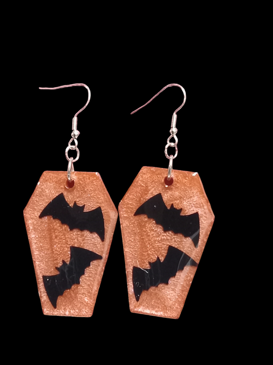 Resin Coffin Earrings