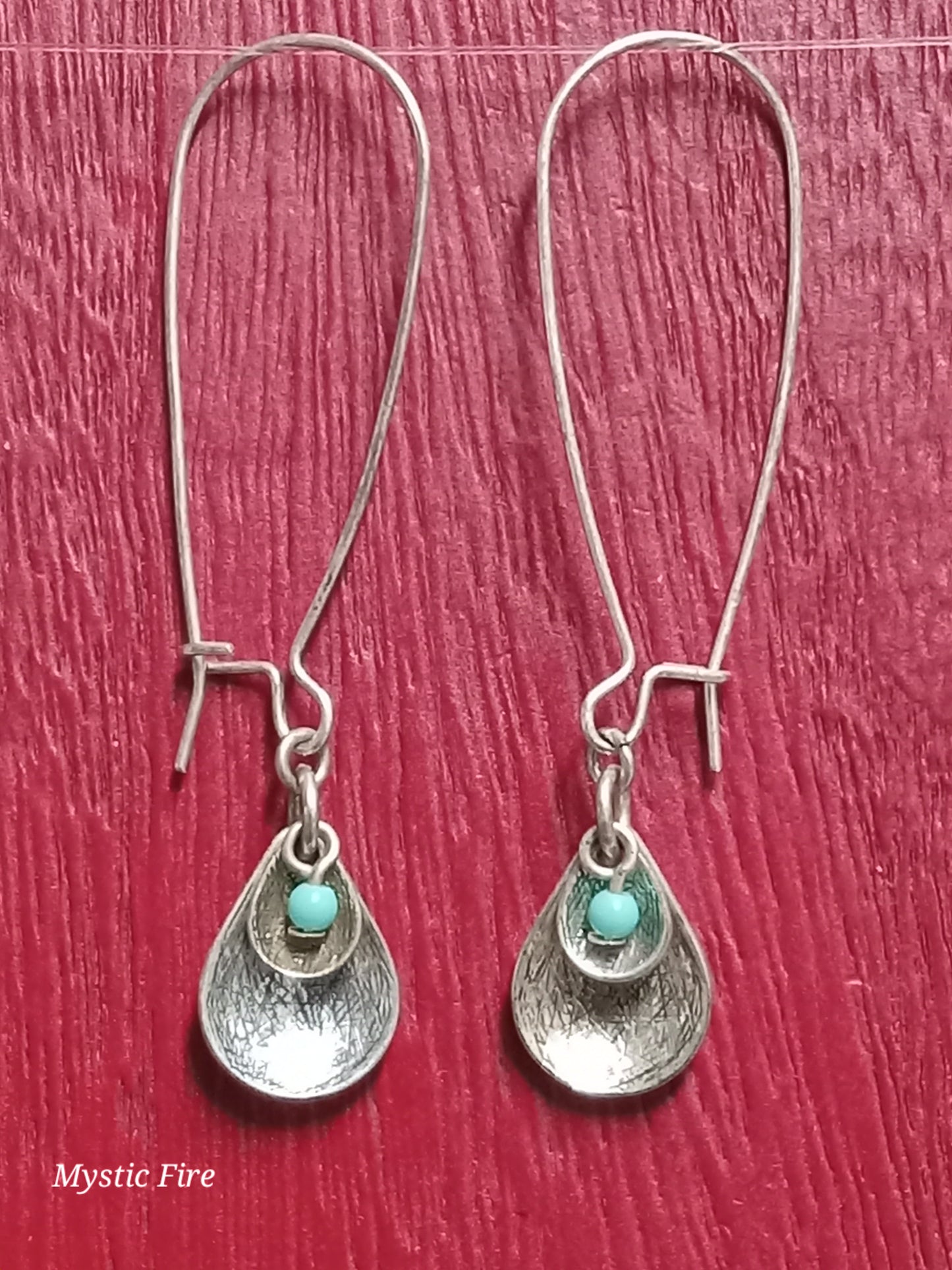 Long Dangle Silver Earrings