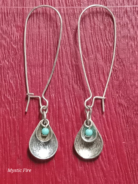 Long Dangle Silver Earrings