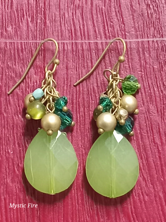 Vintage Lime Drop Earrings