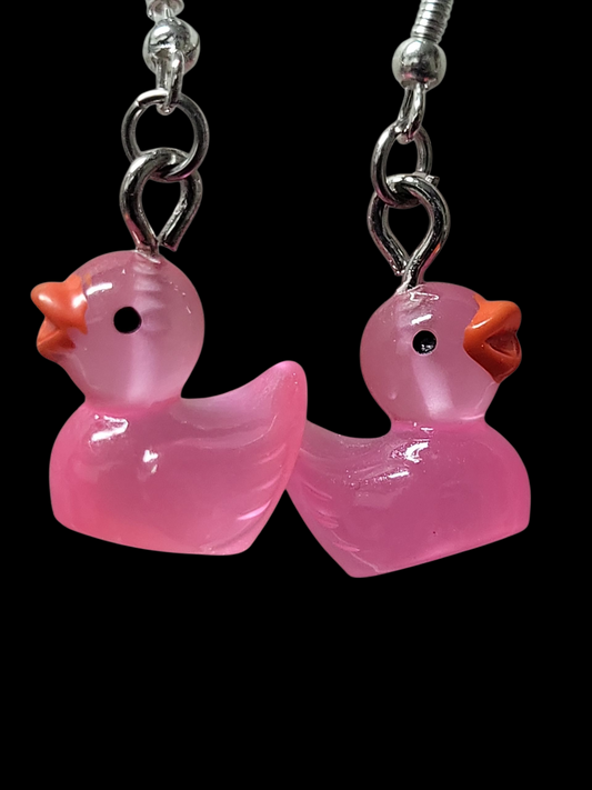 Rose's Rainbow Ducks Earrings